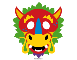 Chinese Dragon Mask Template