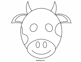 Cow Mask to Color