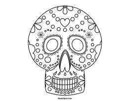 day of the dead coloring pages masks - photo #17