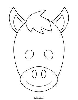 Donkey Mask to Color