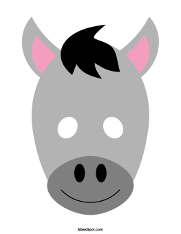 Donkey Mask Template