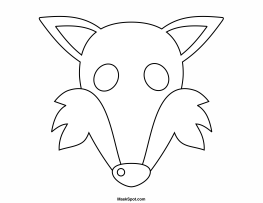 Fox Mask to Color
