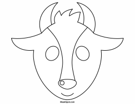 Goat Mask to Color