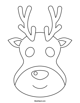 Reindeer Mask to Color