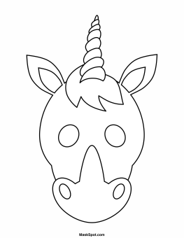 Unicorn Mask to Color