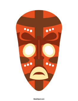 African Mask Template