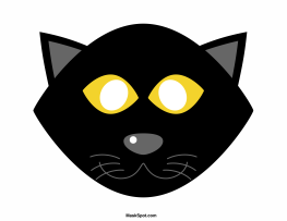 Black Cat Mask Template