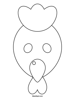 chicken outline printable