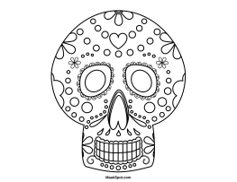 The Day Of The Dead Coloring Masks 9