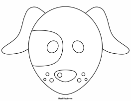 Dog Mask to Color
