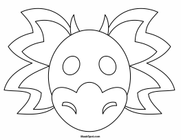 29+ Coloring Pages Dragon Mask Pics