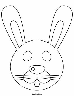 Easter Bunny Mask to Color