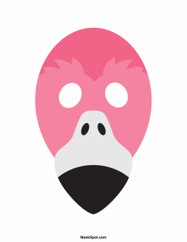 Flamingo Mask Template