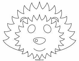 Hedgehog Mask to Color