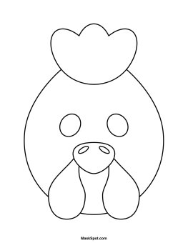 chicken outline printable