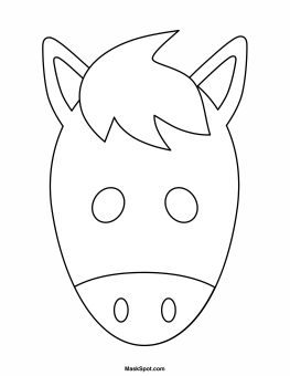Horse Mask to Color