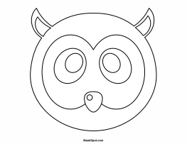 Owl Mask to Color