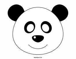 Panda Mask Template