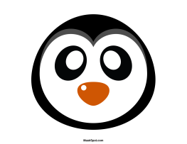Penguin Mask Template