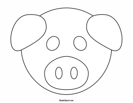 Printable Pig Mask