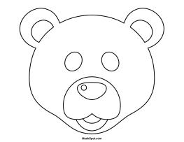 Polar Bear Mask to Color