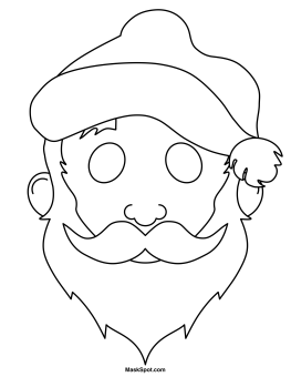 Printable Santa Claus Mask