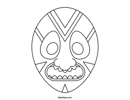 Tiki Mask to Color