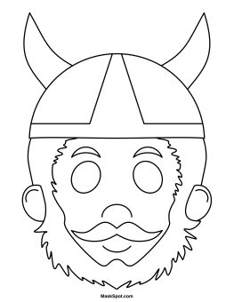 Viking Mask to Color