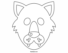 Wolf Mask to Color