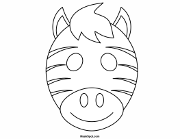 zebra face mask drawing